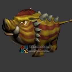 長著獠牙的豬 3D模型