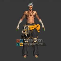 白發(fā) 短發(fā) 帥哥 格斗 古裝 模型