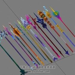 龍幽長武器模型一組