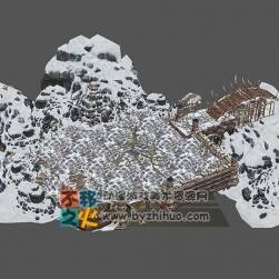 古代南蠻雪地場景 max模型