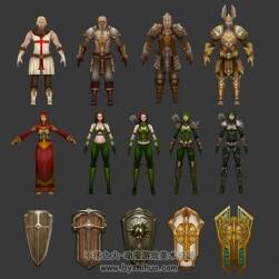 【魔石:戰(zhàn)爭年代】黑暗風(fēng)格手游 塔防動作類3D角色模型
