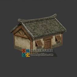 中國(guó)風(fēng)破舊的瓦房