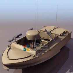 軍用快艇 3DS模型
