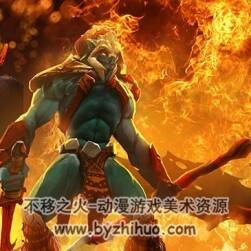 刀塔2 高清原畫概念設(shè)定+3D人物截圖