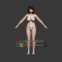 女孩 比基尼 高中女生模型