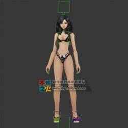 黑發(fā) 美女 性感 比基尼 模型