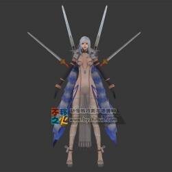 銀發(fā)  美女 劍仙 模型