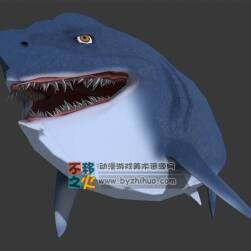 看起來就很兇猛的鯊魚 Max模型