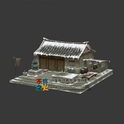 雪景藥鋪模型