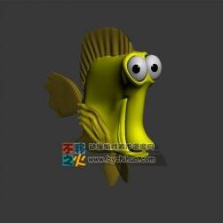 Fish 可愛的黃色小魚Max模型