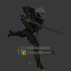戰(zhàn)士  加跑步動作 機械 鎧甲 模型
