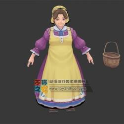 中年 婦女 村民 居民 市民 模型