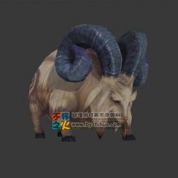 山羊 大角  模型