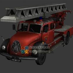 消防車 云梯車 OBJ模型