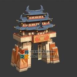 中國(guó)風(fēng)城樓模型