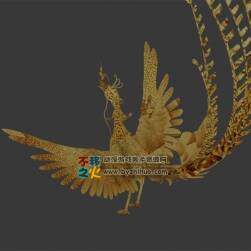 金色孔雀鳥 Max模型
