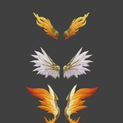 5個魔幻Q版風格手繪翅膀模型