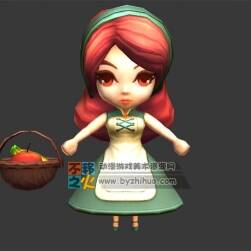 可愛(ài) 紅發(fā)果籃少女