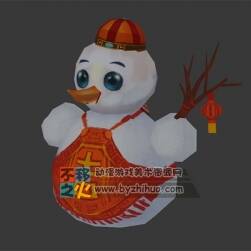 春節(jié) 雪人 過年 模型