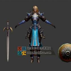 金發(fā) 女戰(zhàn)士 鎧甲 模型