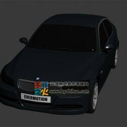 低調(diào)型 黑色轎車 FBX模型