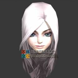 美女 白發(fā)少女頭部模型