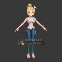金發(fā) 泳裝 牛仔褲 模型