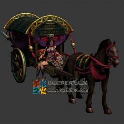 美女 坐 馬車(chē) 模型