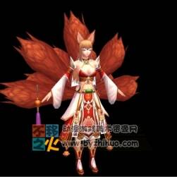 九尾狐 妖精 狐妖 美少女 模型