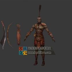 非洲 黑人 部落 戰(zhàn)士 模型