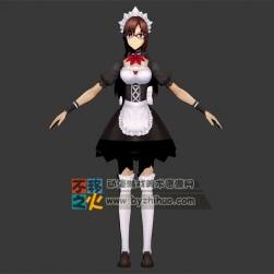二次元 少女 女仆 模型