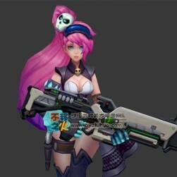 王者榮耀 孫尚香[殺手不太冷] 3D模型 帶跑步動(dòng)作