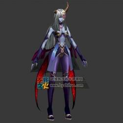 美女 少女 妖精 牛角 惡魔模型