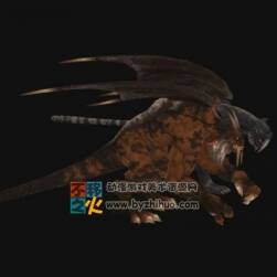 惡魔 翅膀 怪獸模型