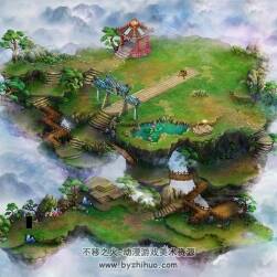 中式三渲二玄幻風(fēng)格地圖 游戲場景 8P