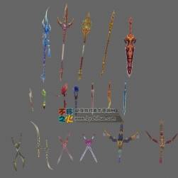 劍俠情緣 劍網(wǎng)三 橙色武器3D模型