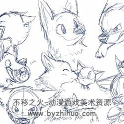 閃電狗 動(dòng)畫角色線稿設(shè)定 133P
