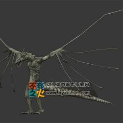 怪物龍 蜥蜴 翅膀 3D模型