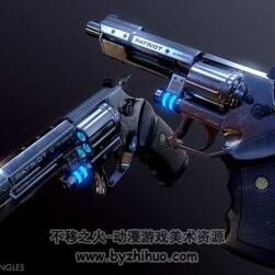 ElliotSharp SciFi Revolver Practice Kit 科幻游戲 左輪手槍模型
