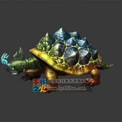 召喚獸沙河龜 Max模型