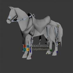 動物動作之馬匹坐騎 Max模型 不含貼圖
