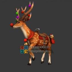 精致圣誕梅花小鹿坐騎 Max模型 含動(dòng)作