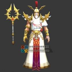 古希臘 傳說 老頭 特洛伊城主模型