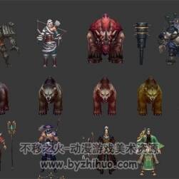 22個(gè)武俠風(fēng)格角色模型 帶動(dòng)作