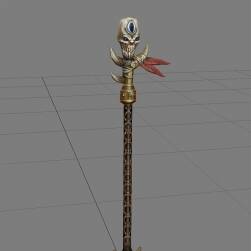 骷髏法杖魔杖 武器模型