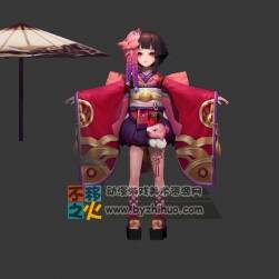 神樂 3D模型 帶綁定