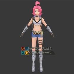 粉色 頭發(fā) 運(yùn)動(dòng) 活潑 少女模型
