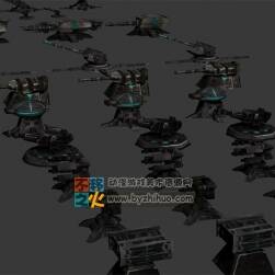 攻防炮臺(tái)合集 3D模型