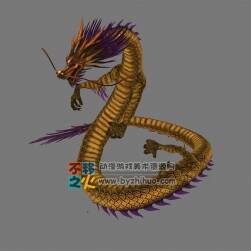 騰飛的四爪金龍 Max模型