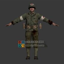 次時代 二戰(zhàn) 醫(yī)療兵 士兵T-pose模型